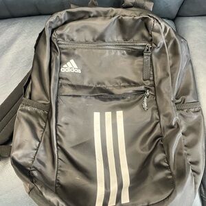 Adidas The League Three Stripes Black Backpack.